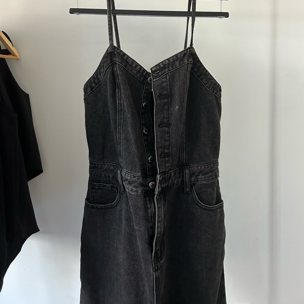 Long Black Jean Jumper